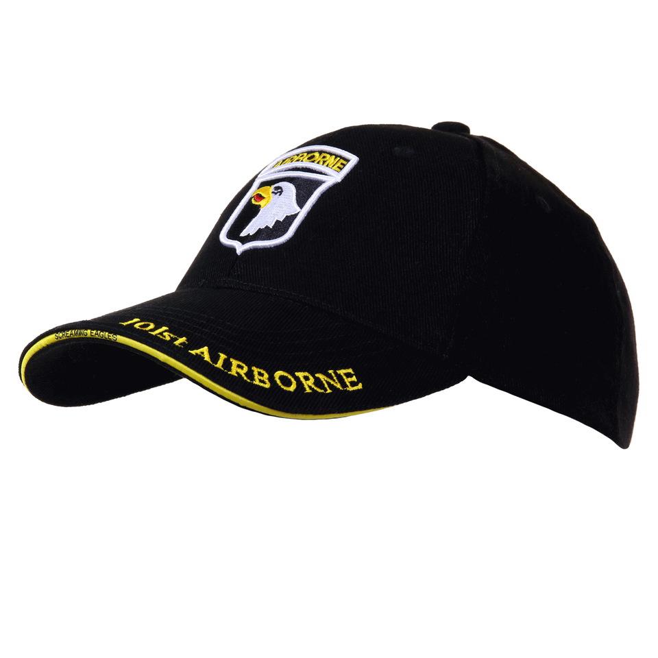 Airborne Cap 101nd Screaming eagles Zwart/Geel-1327-a